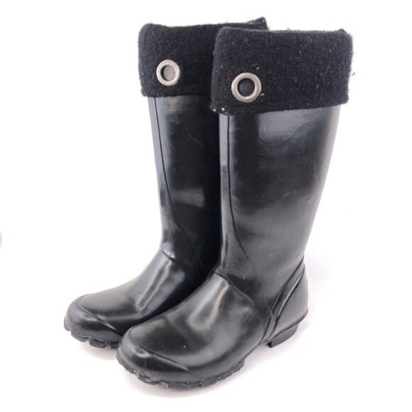 Bogs Alex Solids Black Rubber Rain Boots 7 - Picture 4 of 14